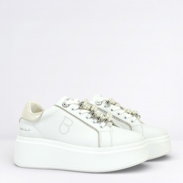 Sneaker in pelle Col. Bianco