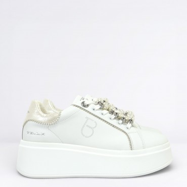 Sneaker in pelle Col. Bianco