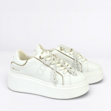 Sneaker in pelle Col. Bianco