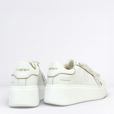 Sneaker in pelle Col. Bianco