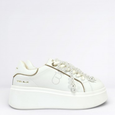 Sneaker in pelle Col. Bianco