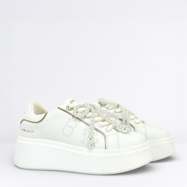 Sneaker in pelle Col. Bianco
