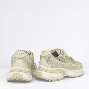 Sneaker strass Col. Beige