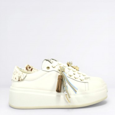 Sneaker Oliva in Pelle Col. Bianco