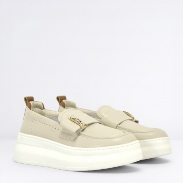 Mocassino in Pelle Col. Beige