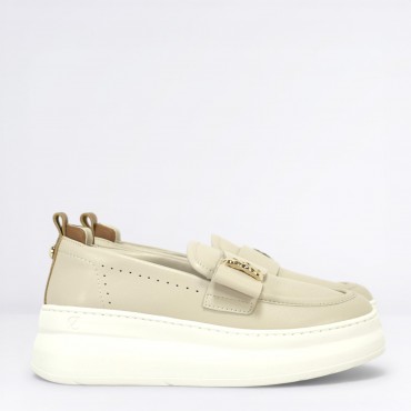 Mocassino in Pelle Col. Beige