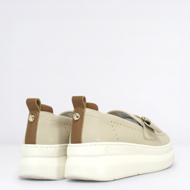 Mocassino in Pelle Col. Beige