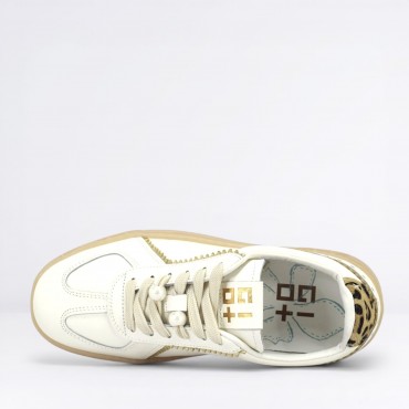 Sneaker Blue in Pelle Col. Bianco