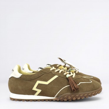 Sneaker in Camoscio Col. Marrone