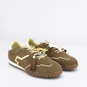 Sneaker in Camoscio Col. Marrone