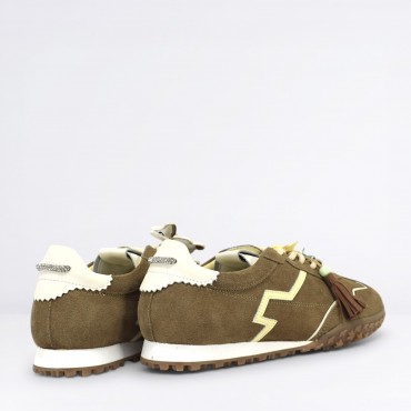 Sneaker in Camoscio Col. Marrone