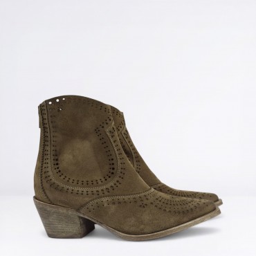 Tronchetto in camoscio Col. Beige