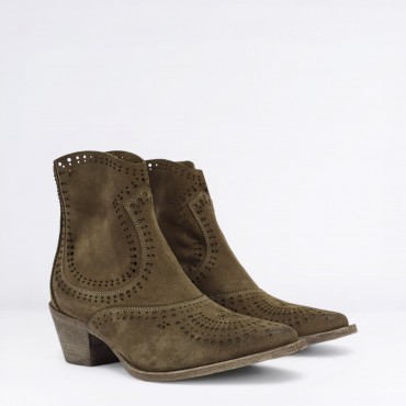 Tronchetto in camoscio Col. Beige