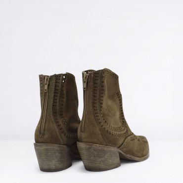 Tronchetto in camoscio Col. Beige