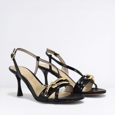 Sandalo in Pelle Col. Nero