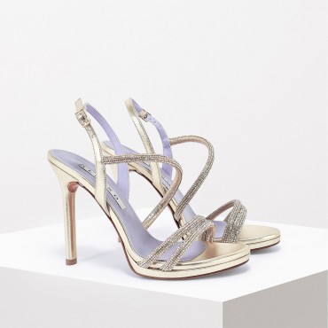 Sandalo altro strass Col. Platino Sandalo altro strass Col. Platino