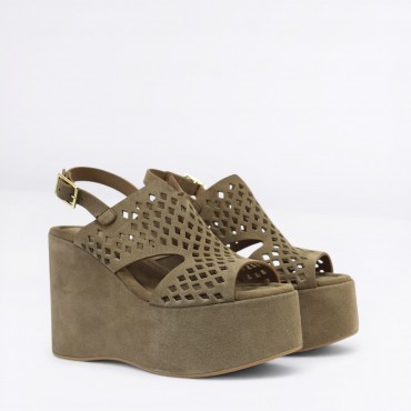 Sandalo Zeppa Col. Beige