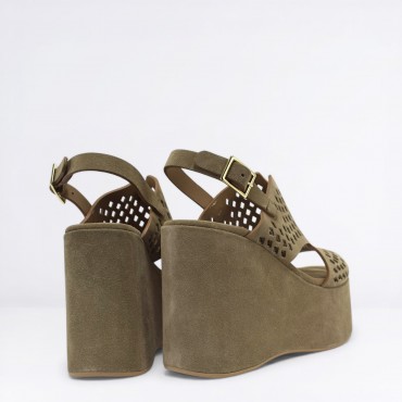 Sandalo Zeppa Col. Beige