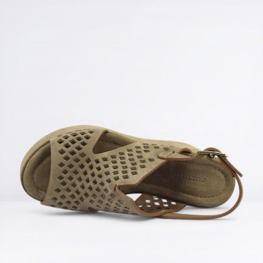 Sandalo Zeppa Col. Beige