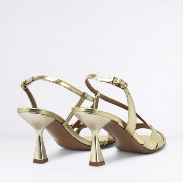 Sandalo in Pelle Col. Platino