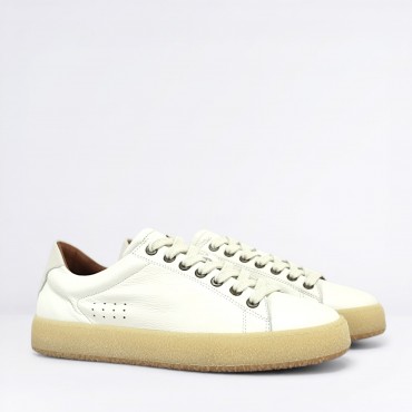 Sneaker in Pelle Col. Bianco