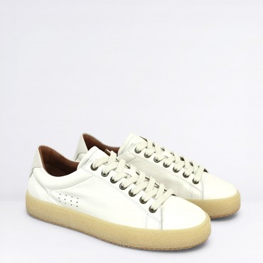 Sneaker in Pelle Col. Bianco
