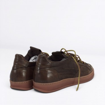 Sneaker in Pelle Col. Cuoio