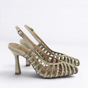 Chanel in camoscio e strass Col. Oro