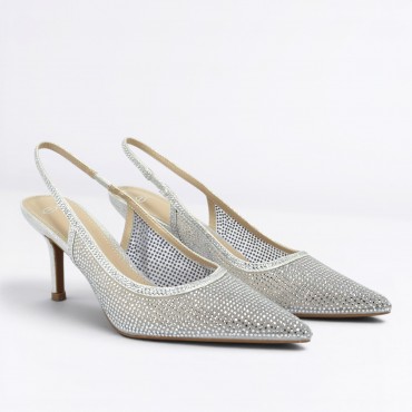 Chanel in rete e strass Col. Argento
