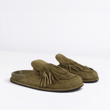Sabot frange in camoscio Col. Torotra