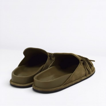 Sabot frange in camoscio Col. Torotra