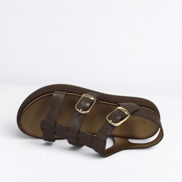 Sandalo in pelle Col. Marrone Sandalo in pelle Col. Marrone
