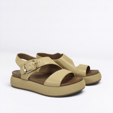 Sandalo in pelle Col. Beige