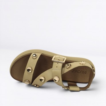 Sandalo in pelle Col. Beige Sandalo in pelle Col. Beige