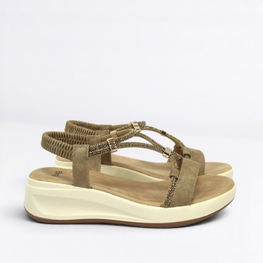 Sandalo strass Col. Beige