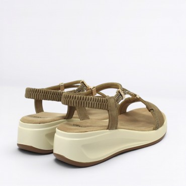 Sandalo strass Col. Beige