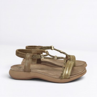 Sandalo strass Col. Beige