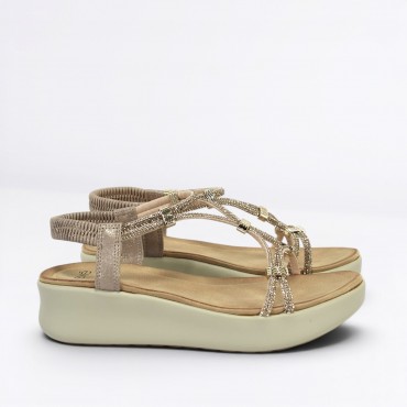 Sandalo strass Col. Nude