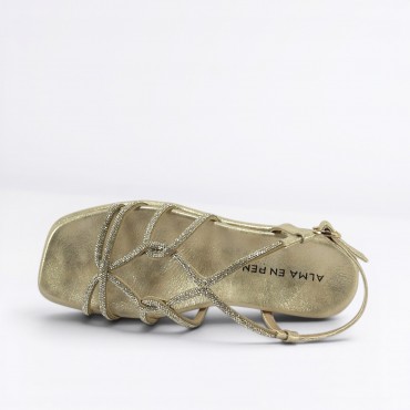 Sandalo strass Col. Oro