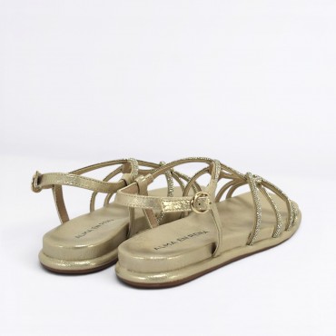 Sandalo strass Col. Oro Sandalo strass Col. Oro