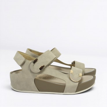 Sandalo zeppa Col. Beige